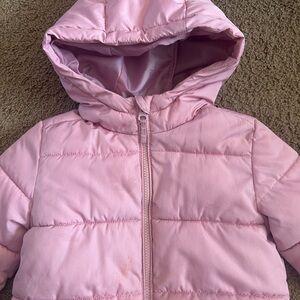 The Children's Place Light Pink Hooded Puffer Jacket